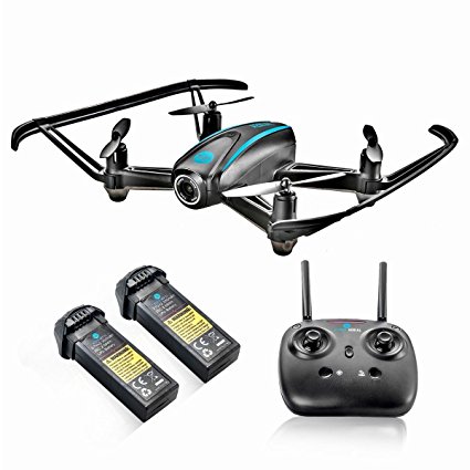 Altair #AA108 Camera Drone, RC Quadcopter w/ 720p HD FPV Camera VR, Headless Mode, Altitude Hold, 3 Skill Modes, Great for Kids & Beginners, Easy Fly Indoor Drone, 2 Batteries