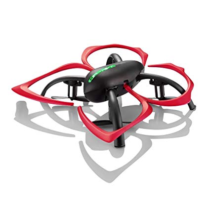 2.4 GHz Drone with Auto Hover, 6 Axis Gyro & Gaming Style Remote Control - Black / Red Flapperbot by Hover-Way