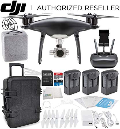 DJI Phantom 4 PRO Obsidian Edition Drone Quadcopter (Black) Travel Case Ultimate Bundle