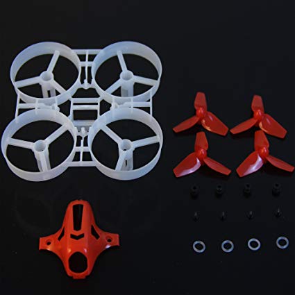 Thriverline 75mm Tiny Whoop Frame Kits with Canopy for KINGKONG TINY 7 DIY Micro FPV Quadcopter Mini Drone (Red)