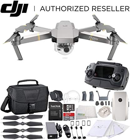 DJI Mavic Pro Platinum Collapsible Quadcopter Travel Bag Starters Bundle