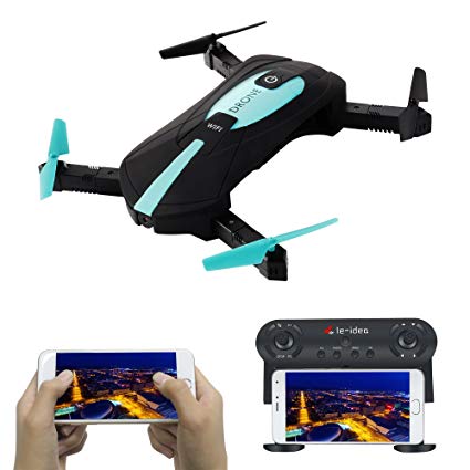 IDEA6 RC Drones Quadcopters with Camera Wifi 720P HD FPV for Selfie Live Video,4CH 2.4Ghz 6 Axis LED RTF,Altitude Hold,Headless Mode,3D Flip,One key to return,Track Flying,Gravity Sensor,Bonus Battery