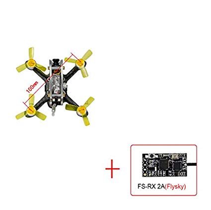 KINGKONG/LDARC Fly Egg 100 PNP FPV Racing Mini Indoor Brushless Drone Quadcopter with FS-RX2A(Flysky) Receiver