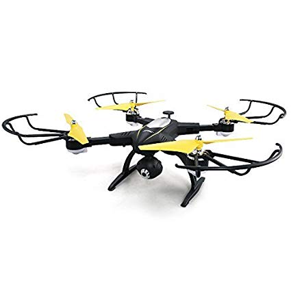 AHAHOO RC Drone Foldable Wifi FPV VR RC Quafcopter with 2MP HD Camera 2.4Ghz 6-Axis Gyro 4CH Remote Control Helicopter Drone (Black&Yellow)