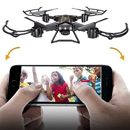 CSFLY WIFI FPV Rc Drone 2MP HD Camera Live Video Remote Control Quadcopter With 2.4G 4 Channel 6 Axis Gyro Remote Control Drone & 3D Flip Headless Mode and One Key Return Foldable Rc Quadcopter