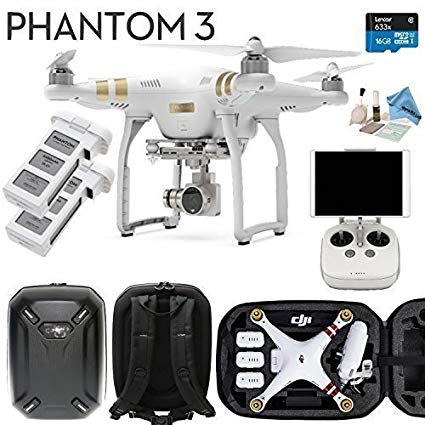 DJI Phantom 3 Professional Bundle - w/ eDigitalUSA Includes HARD SHELL CASE - SPARE BATTERY + Card Reader + more...