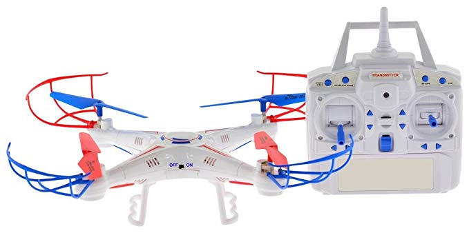 CIS-Associates Entry level Quadcopter with 1 Key Return & Headless Mode, White, 12