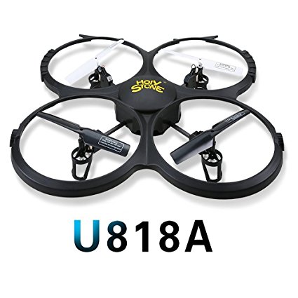 Holy Stone U818A Drone with 720P HD Camera 2.4 GHz 6-Axis gyro RC Quadcopter for Kids with Headless Mode, One Key Return and Low Voltage Alarm, Easy & Safe to Fly, Includes Bonus Battery