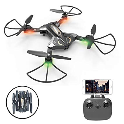 SZJJX RC Drones, Foldable Remote Control Wifi Quadcopter FPV VR Helicopter 2.4GHz 6-Axis Gyro 4CH with 0.3MP HD Camera RTF SJ-L600