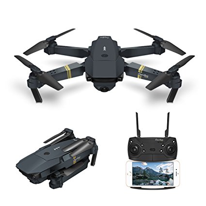 Drone With Camera Live Video, EACHINE E58 WIFI FPV Quadcopter With 120° Wide-angle 720P HD Camera Foldable Drone RTF - Altitude Hold, One Key Take Off/Landing, 3D Flip, APP Control, Gravity Sensor