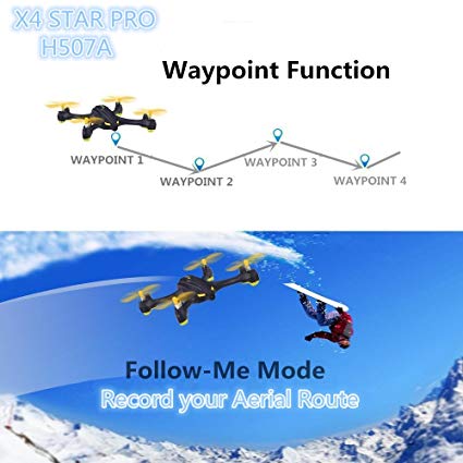 Hubsan H507A X4 APP Driven Wifi FPV RC Quadcopter Drone with 720P HD Camera Live Video GPS