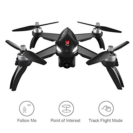 MOSTOP MJX B5W Bugs 5 W RC Quadcopter Drone 1080P 5G WiFi Camera Live Video 2.4GHz Remote Control Aircraft 6-Axis Gyro FPV Drone with GPS Return Home, Altitude Hold, Follow Me, 2 Battery (Black)