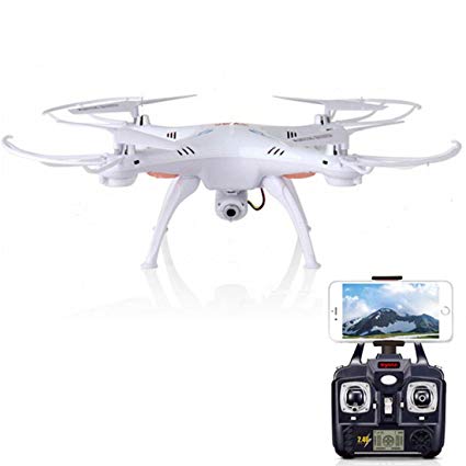 Syma X5SW Explorers2 2.4G 4CH 6-Axis Gyro RC Headless Quadcopter with 2MP HD Wifi Camera (FPV) White Fpv drone