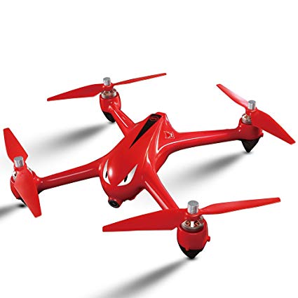 MJX B2W Bugs 2W 1080P Camera Drone 2.4G 6-Axis Gyro Brushless Motor Independent ESC Wifi FPV GPS RC Drone (Red)