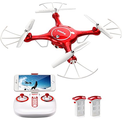 DoDoeleph Syma X5UW FPV RC Drone with 720P HD Wi-Fi Camera Live Video Training Quadcopter for Beginners- Altitude Hold Headless Mode Gravity Sensor One Key Return Includes Bonus Battery