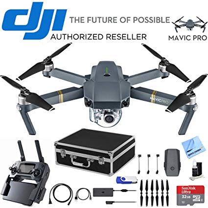 DJI Mavic Pro Expedition Kit (CP.PT.000500) with 2nd Battery, Custom Fit Hard Case, 16GB Flash Drive, 32GB Memory Card, and Cleaning Kit