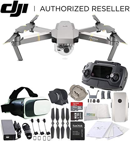 DJI Mavic Pro Platinum Collapsible Quadcopter Virtual Reality Experience VR Starters Bundle