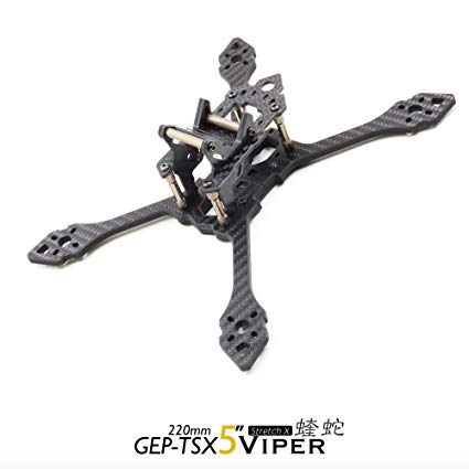 GEPRC GEP-TSX5 (Viper) 5inch Frame Quadcopter FPV Quad Drone Multirotor Frame 220mm Carbon Fiber Frame for RC Quad Quadcopter Drone FPV Kit