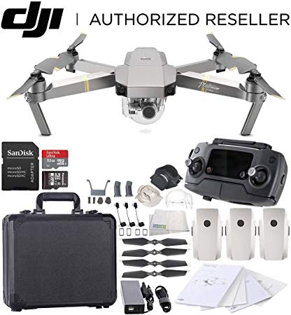 DJI Mavic Pro Platinum Collapsible Quadcopter Black Aluminum Hardshell Case Ultimate Bundle