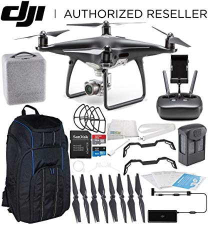 DJI Phantom 4 PRO Obsidian Edition Drone Quadcopter (Black) Starters Pro Backpack Bundle