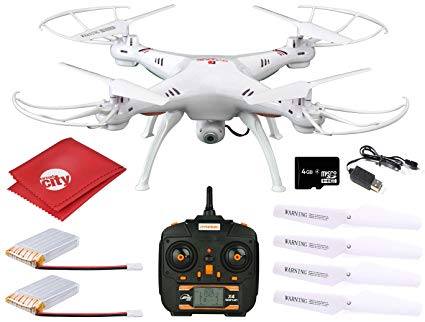 Dynamic Aerial Systems X4 Spartan 2.4GHz 4CH 6-Axis Gyro RC Quadcopter Drone with 2MP Camera + LED Lights + 2 Batteries