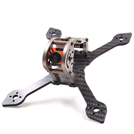 Crazepony GEPRC Sparrow 139MM FPV Frame with RGB LED 3K Carbon Fiber Frame 3mm Thickness Support RUNCAM Swift Mini and Micro Swift lens for Racing Quadcopter Drone (GEP-MX3) (145MM-Silvery)