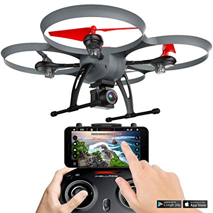 Kolibri Hellfire Drone HD Wide-Angle Camera with FPV App Video Stream, with 15 Minutes Flight Time, Altitude Hold, Headless Mode, Auto Take-Off & Landing Quadcopter for Beginners Model: XK6600