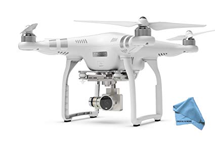 DJI Phantom 3 Advanced Quadcopter Drone with 2.7K HD Video Camera w/ Digital and More Cleaning Cloth