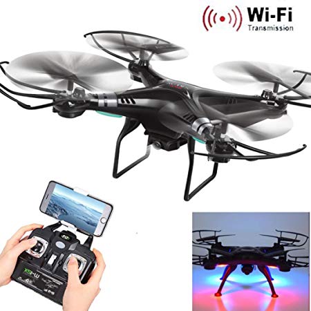 Fullkang New X5SW-1 Wifi FPV RTF 2.4G 4CH RC Black quadcopter Camera Drone with HD Camera UAV