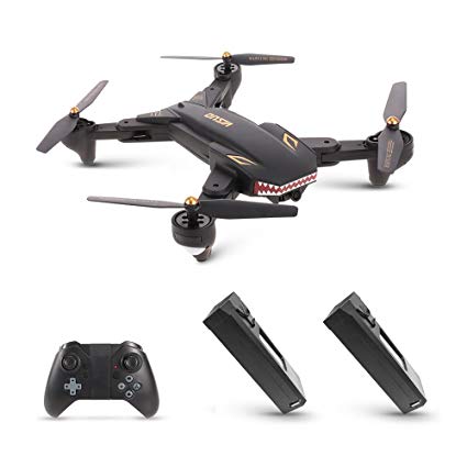 Goolsky VISUO XS809S 2.0MP Wide Angle Camera Wifi FPV Foldable Drone One Key Return Altitude Hold G-sensor Quadcopter w/One Extra Battery