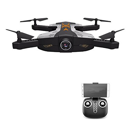 Blexy FPV RC Drones Foldable Remote Control Quadcopter with 720P HD Wide-Angle Wifi Camera 2.4GHz 6-Axis Gyro 4CH VR Helicopter RTF with Altitude Hold and One Key Return