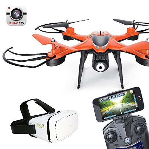 Haihuic 6-Axis HD WiFi Camera FPV Live Transmission with VR Glasses 2.4Ghz 4CH RC Drone Orange