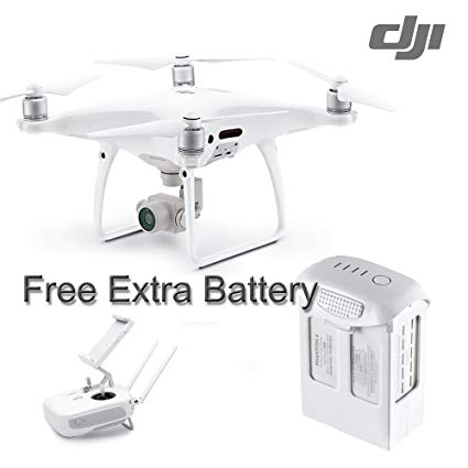 DJI Phantom 4 PRO Professional Drone With Free Battery, Hobby RC Quadcopter & Multirotor, White (No Screen)