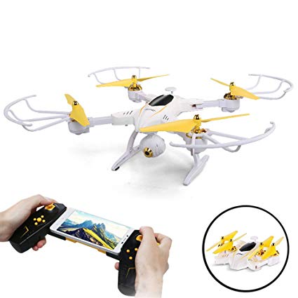 Blexy RC Quadcopter Foldable Remote Control FPV VR Wifi Drone 2.4GHz 6-Axis Gyro 4CH Helicopter with 2MP 720P HD Camera Time Transmission RTF BR39 White