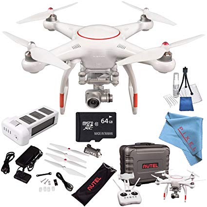 Autel Robotics X-Star Premium Quadcopter with 4K Camera and 3-Axis Gimbal (White) + 64GB microSDXC + Deluxe Cleaning Kit + Fibercloth Bundle