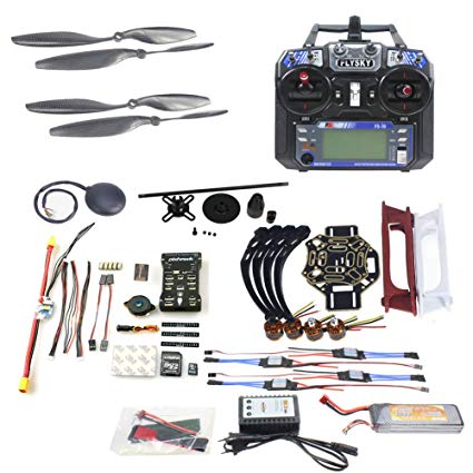 QWinOut DIY FPV Drone Quadcopter 4-axle Aircraft Kit :450 Frame + PXI PX4 Flight Control + 920KV Motor + GPS + FS-i6 Transmitter + Battery