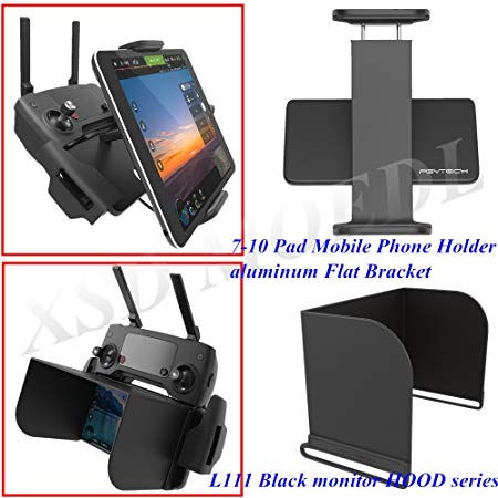 XSD MODEL PGYTECH monitor hood series L111 Black+remote control 7-10 Pad Mobile Phone Holder aluminum Flat Bracket for DJI Mavic Pro