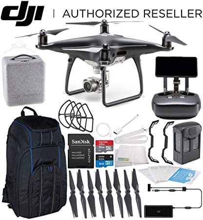 DJI Phantom 4 PRO+ PLUS Obsidian Edition Drone Quadcopter Includes Display (Black) Starters Pro Backpack Bundle