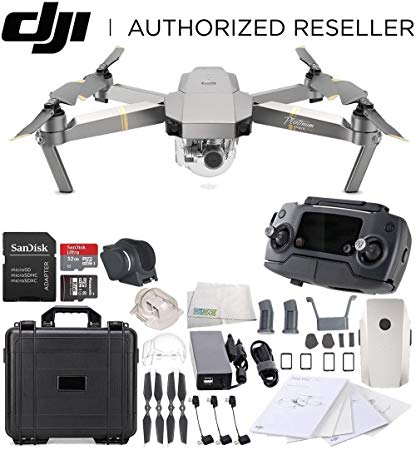 DJI Mavic Pro Platinum Collapsible Quadcopter Water Proof Hard Case Starters Bundle