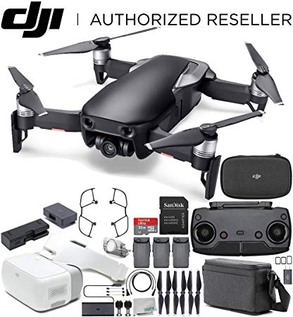 DJI Mavic Air Drone Quadcopter FLY MORE COMBO (Onyx Black) + DJI Goggles Virtual Reality VR FPV POV Experience Starters Bundle