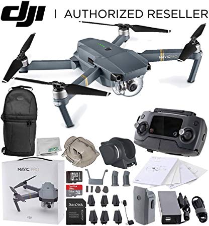 DJI Mavic Pro Collapsible Quadcopter Starters Backpack Bundle