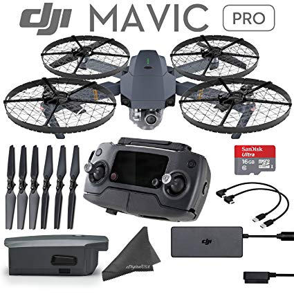 DJI Mavic Pro Cage Bundle: Includes Mavic Propeller Cage & 3 Sets of DJI 7228 Quick Release Folding Propellers and more...