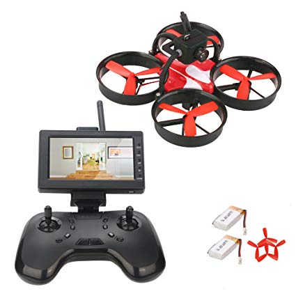 DLFPV 5.8G FPV Mini Drone with Camera 600TVL and 4.3inch LCD Monitor RTF Quadcopter Indoor Drone for Beginners