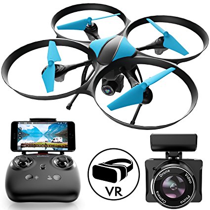 Force1 U49W Blue Heron Drone with Camera Live Video Photography