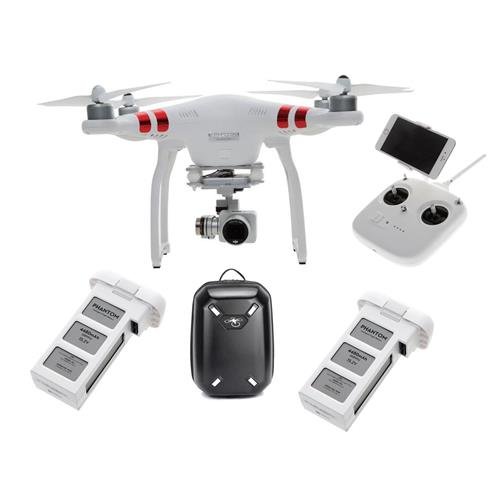 DJI Phantom 3 Standard Quadcopter Aircraft with 3-Axis Gimbal and 2.7k Camera - Bundle with Spare Battery for Phantom 3 4480mAh Capacity, DJI Hardshell Backpack