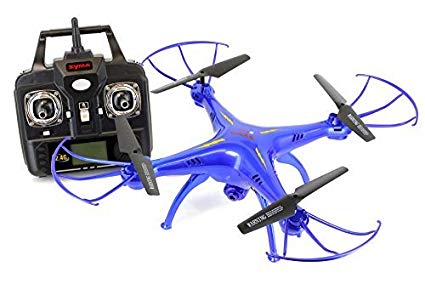 Tenergy Syma X5SW Wifi FPV RC Quadcopter Drone with Camera and Live Video, 2.4G 4CH 6 Axis Headless Altitude Hold Flying Drone for Beginners, with 2 LiPO Batteries & Extra Accessories, Blue