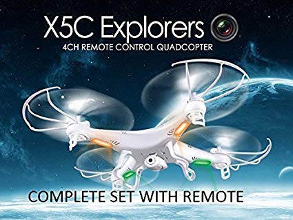 New Syma X5C Explorers Mode 2 Quadcopter Drone 2.4G 4CH RC HD Camera, Video, Lights, Complete W/ Batteries, USA