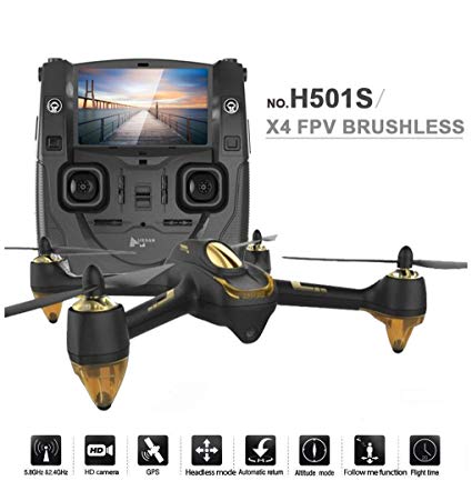 HUBSAN H501S X4 Drone 4 Channel GPS Altitude Mode 5.8GHz Transmitter With 1080P HD Camera RC Quadcopter RTF Standard Edition Black