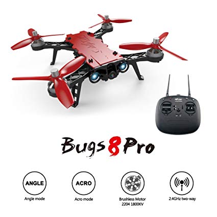 MOSTOP Bugs 8 Pro RC Drone Quadcopter B8PRO 2.4G 6-axis Gyro 4CH 3D Flips Angle/Acro Mode Switch High Speed RC Drone with 5.8G FPV camera, D43 4.3 LCD RX Display, FPV Goggles (Bugs 8 Pro RC Drone)