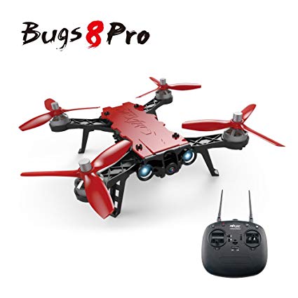 ElementDigital MJX Bugs 8 Pro Drone FPV RC Racing Quadcopter B8PRO 2.4G 6-axis Gyro 4CH 3D Flips Angle/Acro Mode Switch High Speed RC Drone with 5.8G FPV Camera, D43 4.3 LCD RX Display